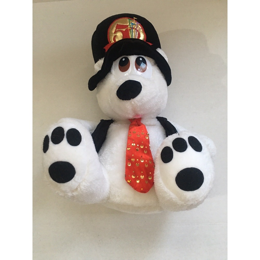 Six Flags Plush Toy Bear 50th Anniversary Grand Prarie‎ Texas Stuffed Animal